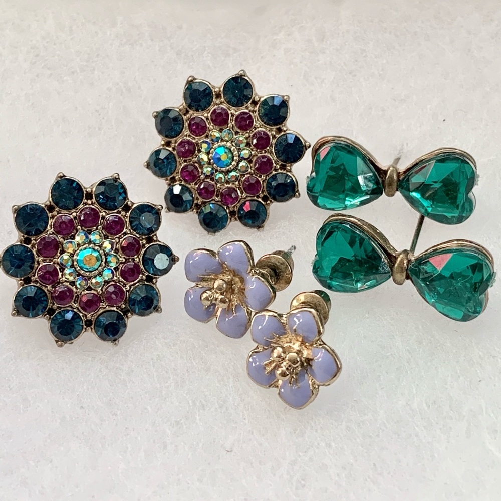 Bundle of 3 Stud Earrings